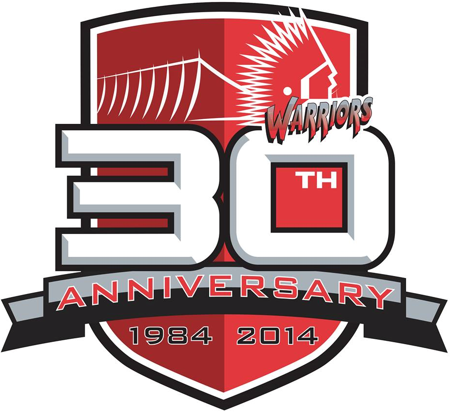 moose jaw warriors 2014 anniversary logo iron on transfers for T-shirts